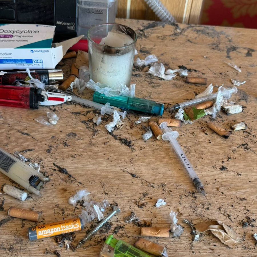 Needle/Sharps and Drug Paraphernalia cleaning